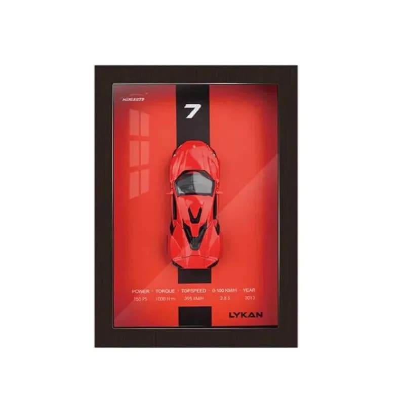 Lykan Hypersport 3D Red Supercar Art Frame — view 2 | i-robox