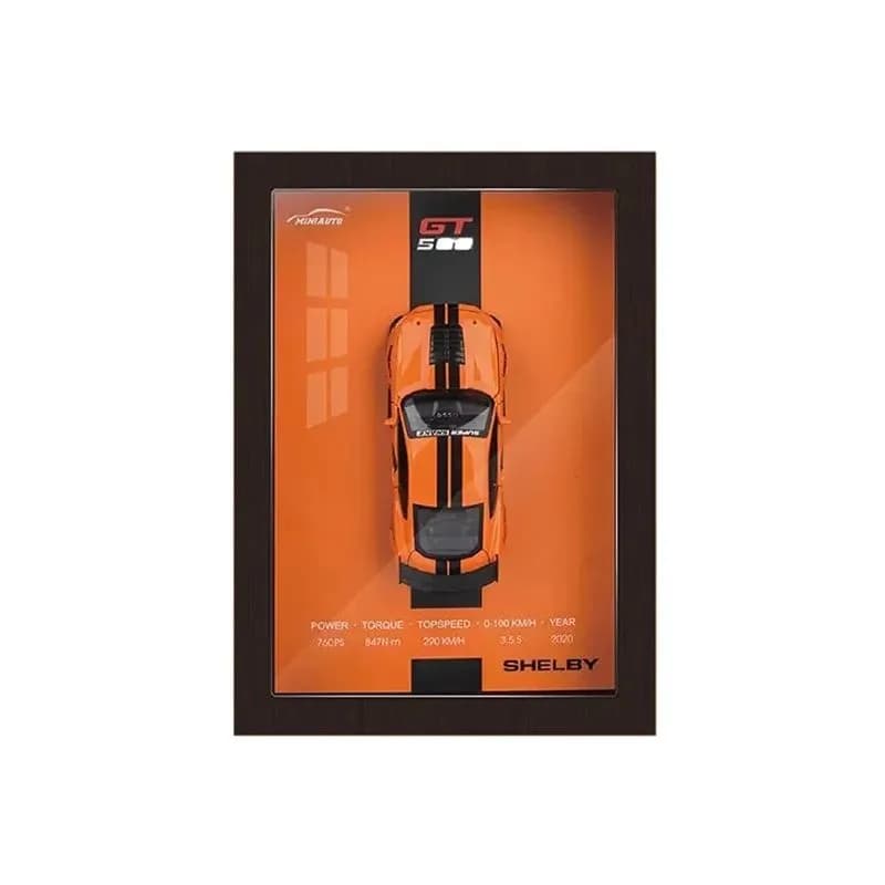 Shelby GT500 Muscle Car 3D Art Frame – Racing Orange — view 5 | i-robox