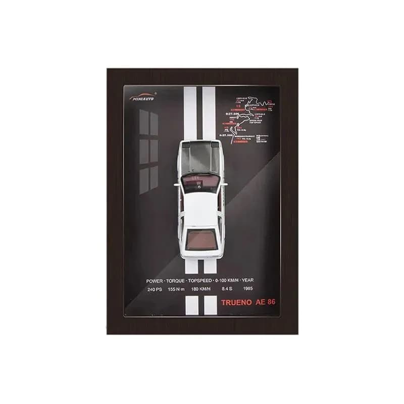 Toyota Trueno AE86 Initial D Style 3D Art Frame image 3