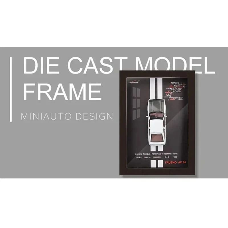 Toyota Trueno AE86 Initial D Style 3D Art Frame image 1