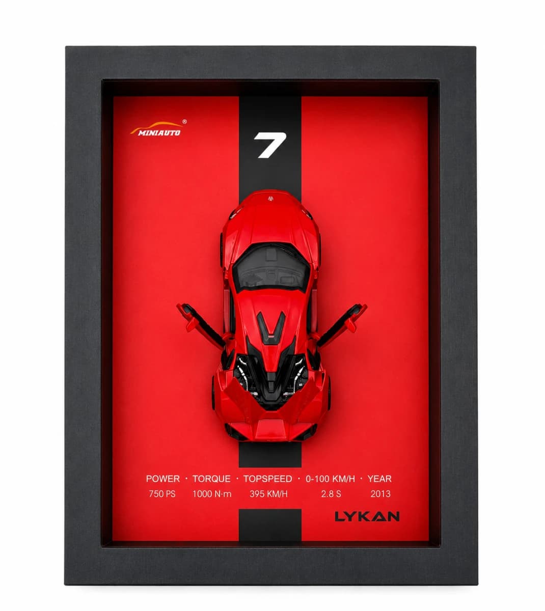 Lykan Hypersport 3D Red Supercar Art Frame - Buy Online | i-robox