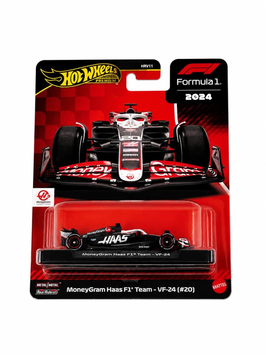 Hot Wheels Premium Formula 1 2024 MoneyGram Haas F1 Team - VF-24 (#20) - Buy Online | i-robox