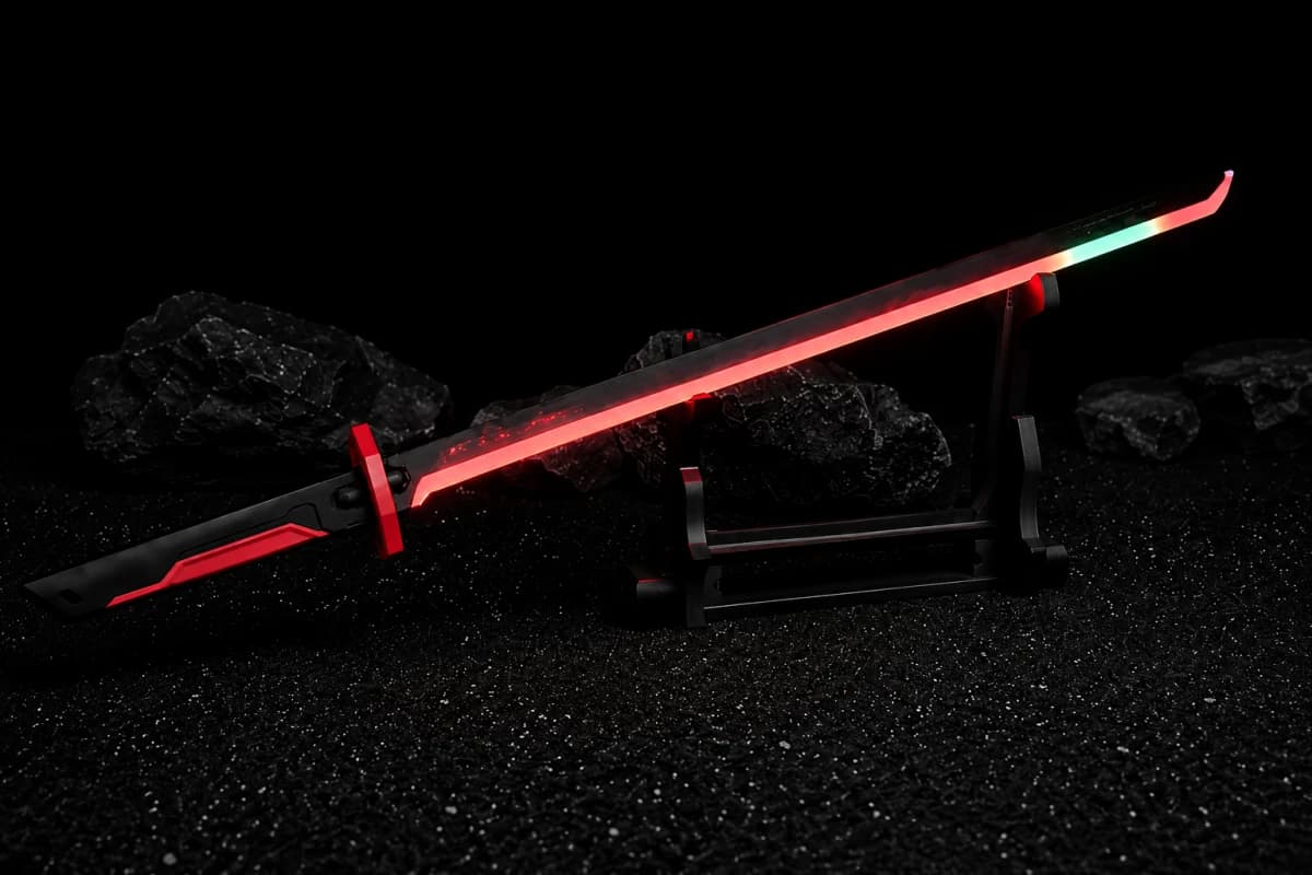 Cyberpunk LED Neon Katana Replica – Futuristic Sci-Fi Sword — view 4 | i-robox