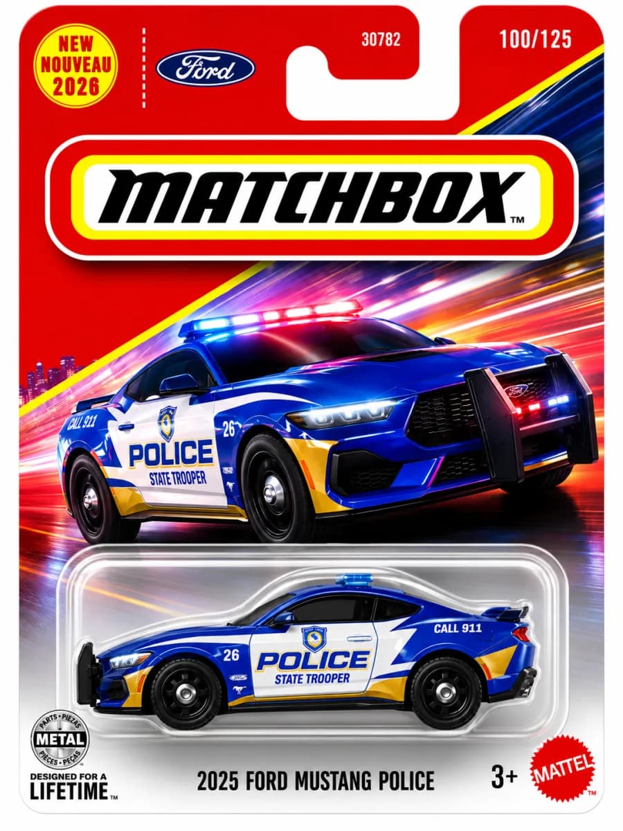 2025 Ford Mustang Police Die-Cast Toy Car image 1