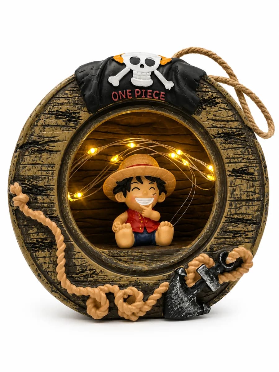 One Piece Luffy Pirate Barrel LED Decorative Night Light image 2