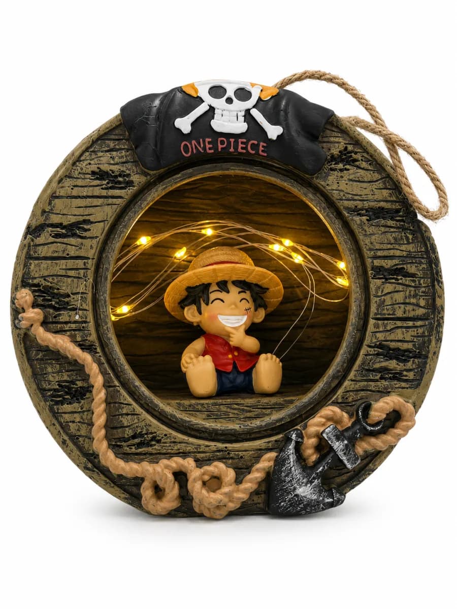 One Piece Luffy Pirate Barrel LED Decorative Night Light image 1