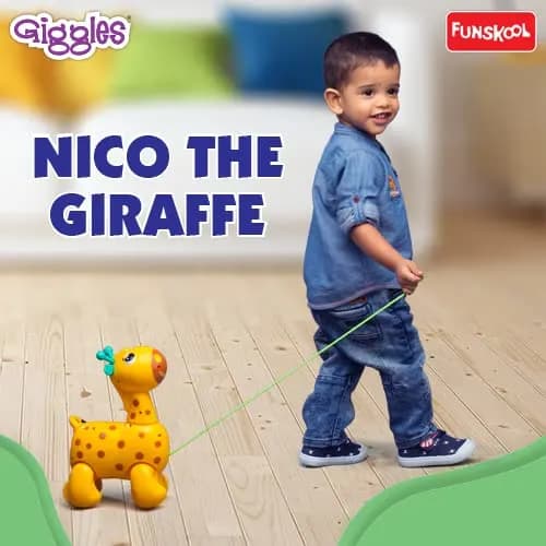 Funskool Giggles Nico The Giraffe Toddler Pull-Along Toy — view 6 | i-robox