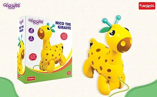 Funskool Giggles Nico The Giraffe Toddler Pull-Along Toy — view 9 | i-robox