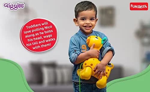 Funskool Giggles Nico The Giraffe Toddler Pull-Along Toy — view 8 | i-robox