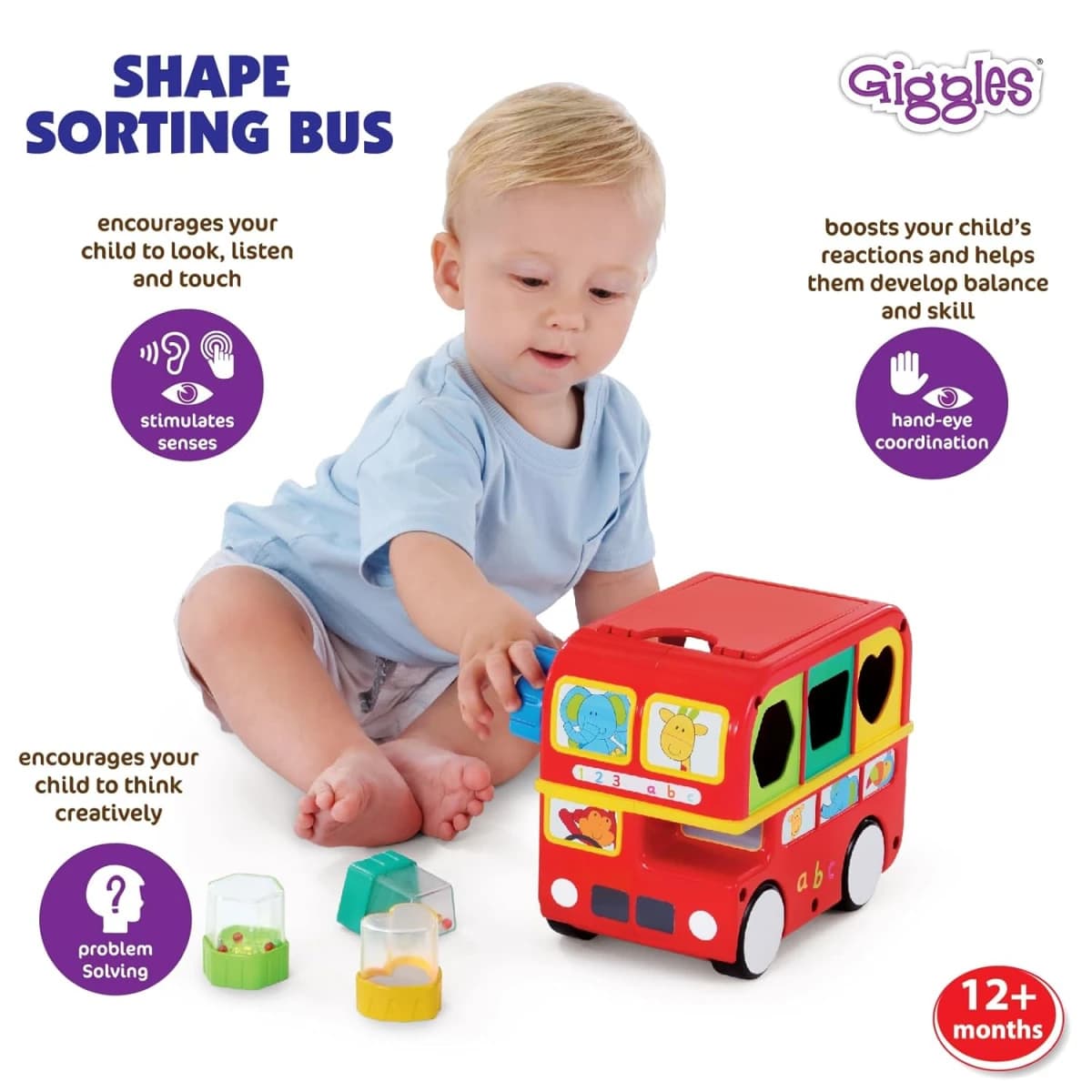 Funskool Giggles Interactive Shape Sorting Bus — view 3 | i-robox