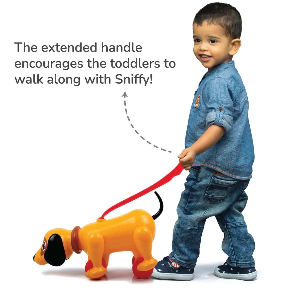 Funskool Giggles Sniffy The Dog Toddler Pull-Along Toy — view 2 | i-robox