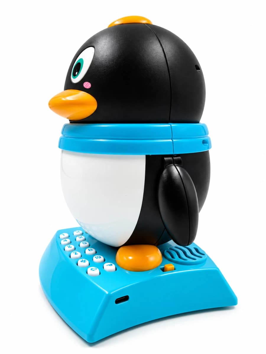 Interactive Penguin Learning Robotic Toy - Blue — view 3 | i-robox
