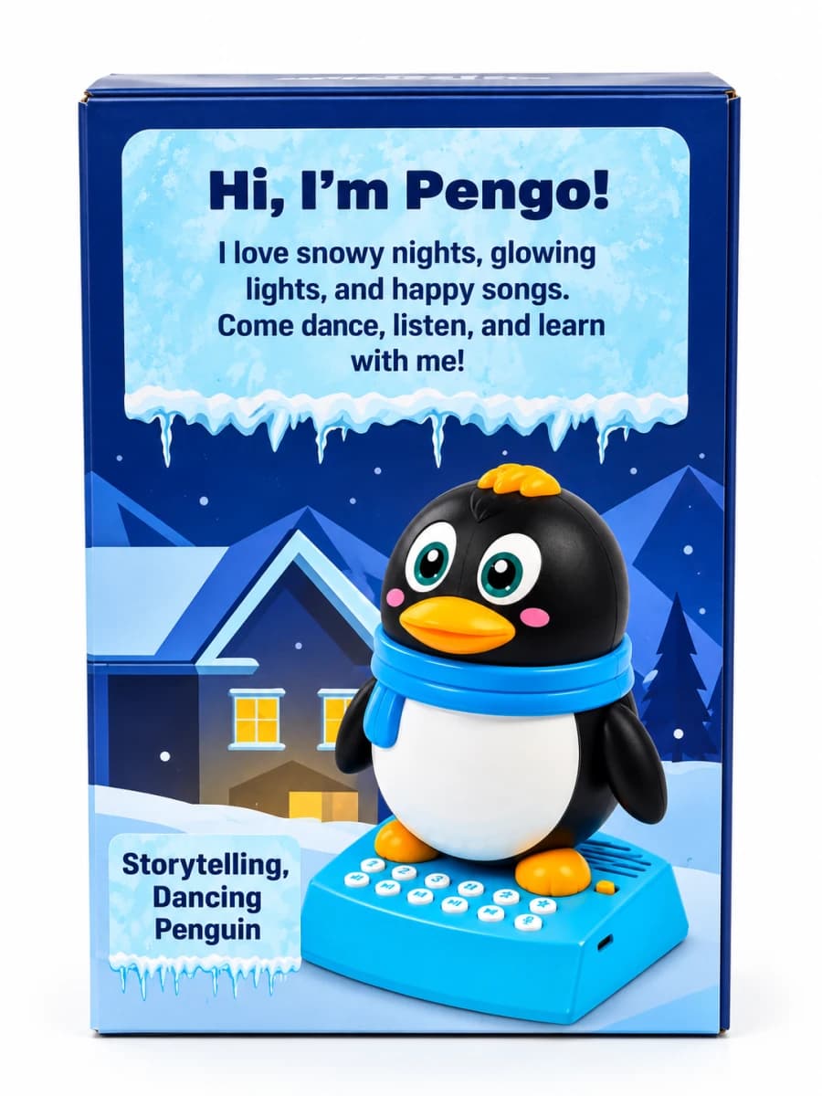 Interactive Penguin Learning Robotic Toy - Blue — view 4 | i-robox