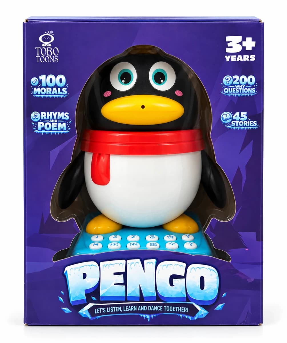Interactive Penguin Learning Robotic Toy - Red — view 5 | i-robox